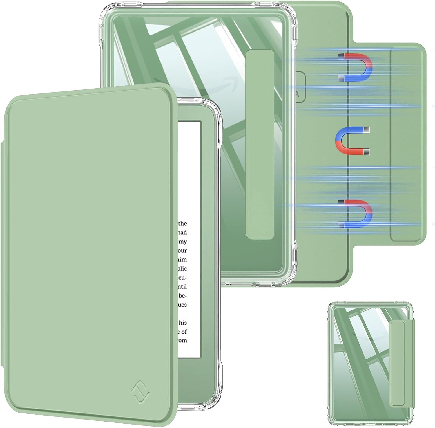 Fintie Detachable Case for 6" Kindle 2024/2022 11 Generation,Agave Green