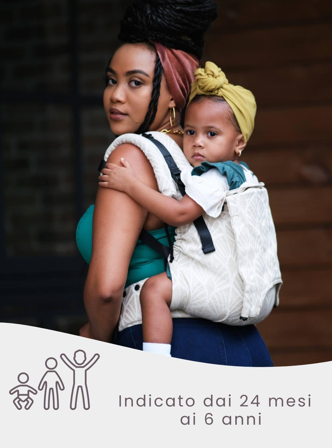 NEKO SWITCH Toddler - Marsupio Portabebè Regolabile Ergonomico Preschooler Zaino Porta Bimbo e Bebè (Kidonya Perla)