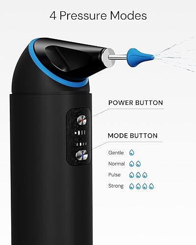 Miniatura 5 de Auracle Eliminación de cera de oídos, kit de limpieza de oídos Eddy con 4 modos de presión de agua, limpiador de cera de oídos seguro y eficaz con 8