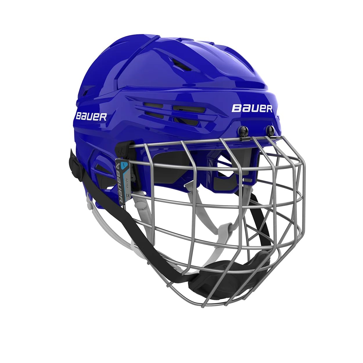 Bauer Re-Akt 55 Hockey Helmet Combo with Facemask, Senior (Royal Blue, Medium)