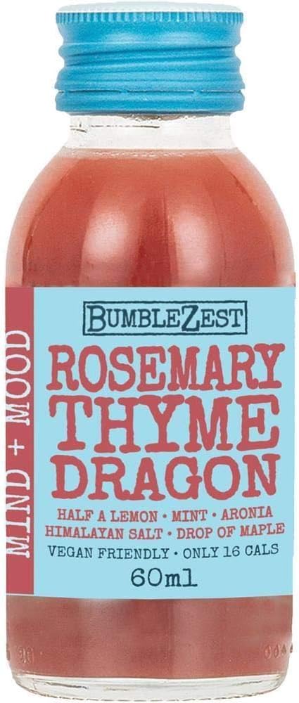 Bumblezest | Rosemary Thyme & Dragon Fruit Health Shot (v) 60ml | 5 x 60ml (UK)