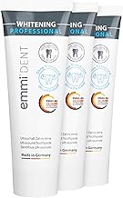 emmi-dent Ultrasonic Whitening Toothpaste, Gentle Whitening Toothpaste, Ideal for Sensitive Teeth and Gums, Vegan, No Titanium Dioxide, Parabens & Gluten-Free, 3 x 75 ml