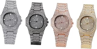 Relógios Masculinos Dimond Relógios Masculinos Relógios De Luxo Relógios De Diamantes Para Homens Relógios Bling Para Homens Relógios De Moda Femininos Relógios De Zircão Banda De