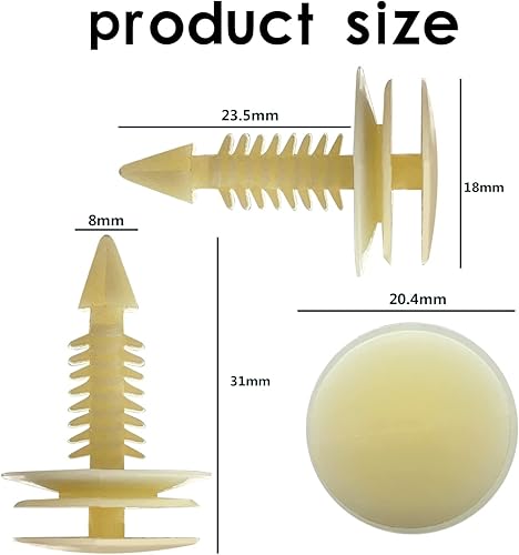 Miniatura 2 de 30 piezas de 0.315 in de orificio de puerta de panel de retención de recorte de sujetadores compatibles con GM Chevy Buick GMC Jimmy Pontiac