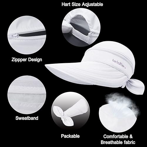 Miniatura 3 de Sombrero 2 en 1 de ala larga y delgada para protección del sol en exteriores