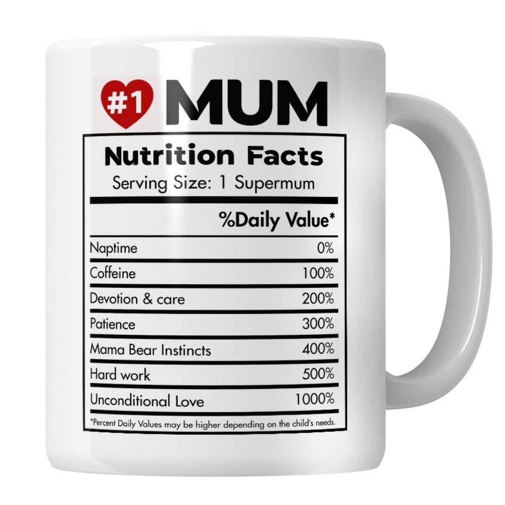 Wg Mum Nutrition Fact Mug Presents For Christmas Mom Birthday