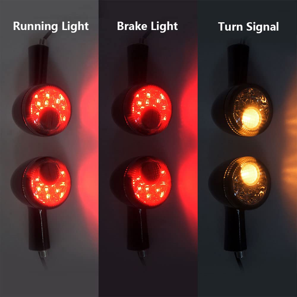 Riloer 1pierre of Motorcycle LED real turn Signals Lights for H - Arley - D - Avison xl883 xl1200 sportster 1992-2021, luz de dirección universal, luz de frenado de servicio