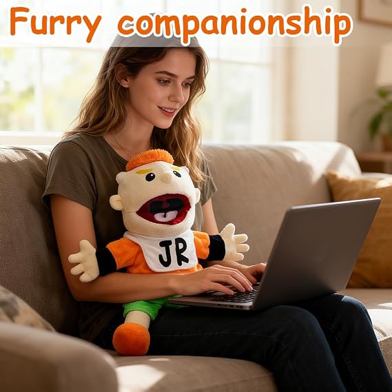 40cm Jeffy Hand Puppet, Jeffy Puppet Plush Toy Doll, Classmates JR Hand Puppet Toys to Role Play Cute Cartoon Puppets, Funny Puppet's Toy for Party Role-Playing (Junior)