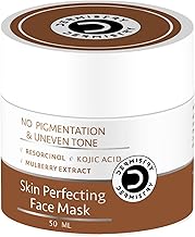 Dermistry 1% Kojic Acid Pigmentation Instant D De Tan Dark Spots Uneven Skin Tone Detan Removal Face Pack Mask for Glowing Lightening Brightening Face Suits Men Women Dry Oily & All Skin Types - 50ml