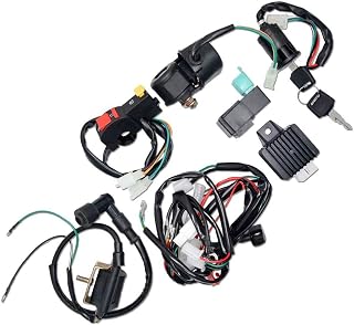 Wiring Harness Coil Loom Ignition System CDI Spark Plug Kit for 50cc 70cc 90cc 110cc PIT Quad Dirt Bike ATV Dune Buggy