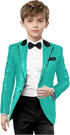 VENNYNG Boy Stage Performance Sequins Suit Jacket Concert Host Singer Party Show Shiny Slim Blazers Tuxedo Costume