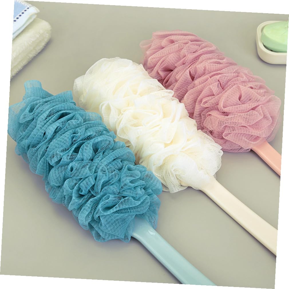 Healeved 4pièces Brosse De Bain à Manche Brosse Exfoliante Pour Corps Idéale Pour Gommage Confortable Accès Facile Couleur Blanche