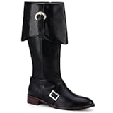 Pirate Boots Men Medieval Renaissance Boots Halloween Costume Caribbean Leather Long Shoes Women Riding Cosplay
