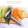 Vegetable Peeler, SZYIKUER Stainless Steel 2 in 1 Julian Vegetable Peeler Carrot Potato Melon Tool Perfect for Vegetable Fruit