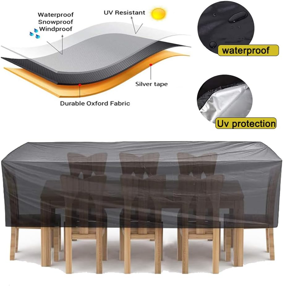Patio Furniture Covers, Outdoor Furniture Cover Waterproof, Backyard Lawn and Balcony Lounge Sofa Covers (74"L x 47"W x 29"H)