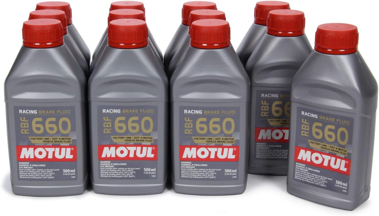 Brake Fluid - RBF 660 Factory Line | DOT 4 Synthetic Brake Fluid | 500ml 1/2 Liter Each | Case of 12 | 660°F Boiling Point