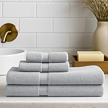 Caslino - Cotton Face Towel & Hand Towel Combo, Set of 4, Soft and Absorbent, 400 GSM Towel Set for Women & Men (Steel Grey)