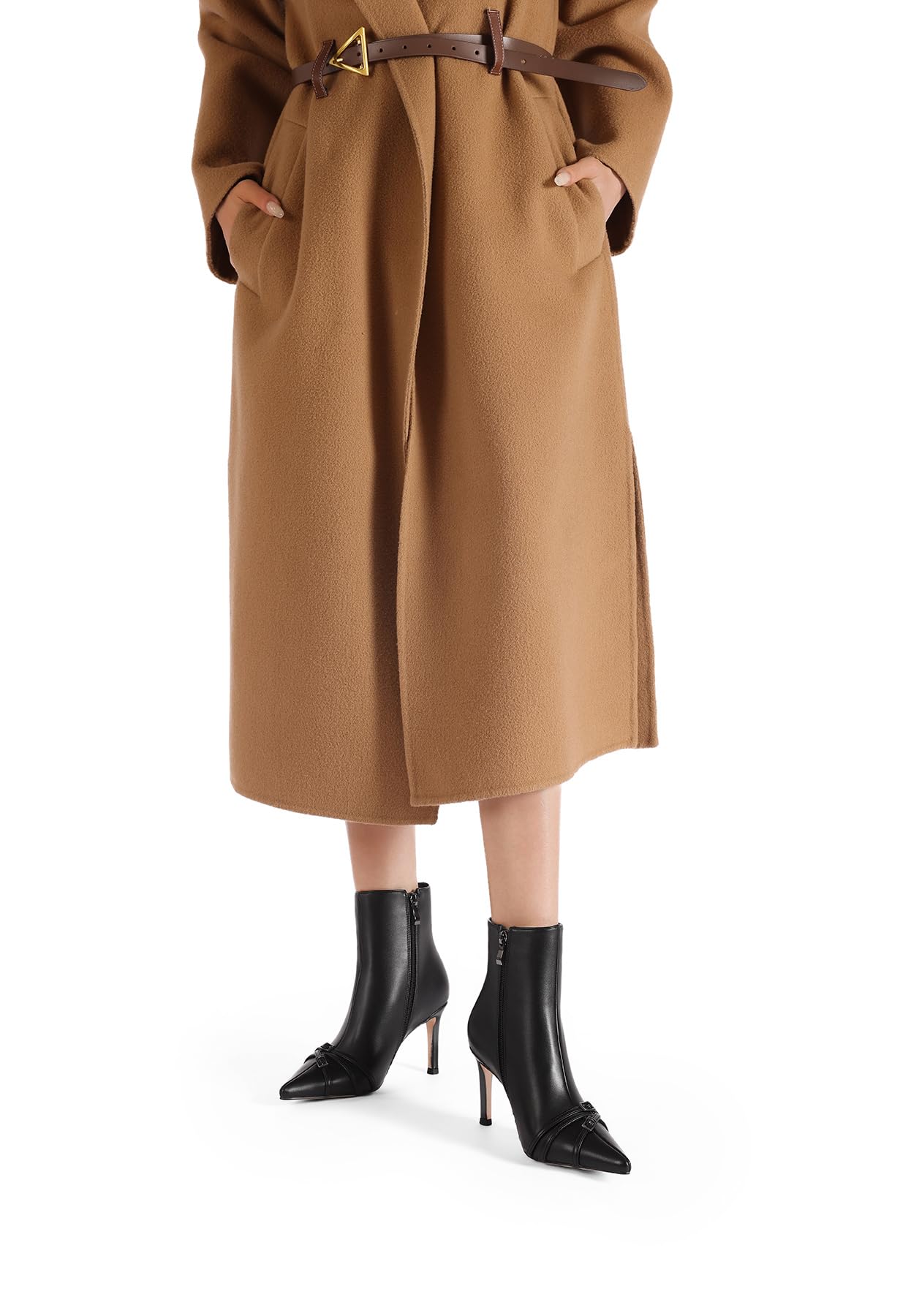 QUEEN HELENA Tronchetti con Tacco Alto Stivaletti a Punta Casual Donna K3989