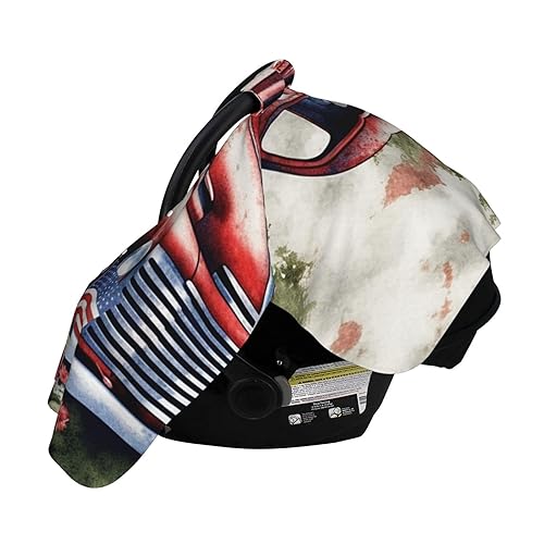 Miniatura 3 de Baby Car Seat Canopy Cover for Mom, Soft Breathable Nursing Breastfeeding Covers Multi Use Stroller Sun Shade Newborn Shower Gift4th of July