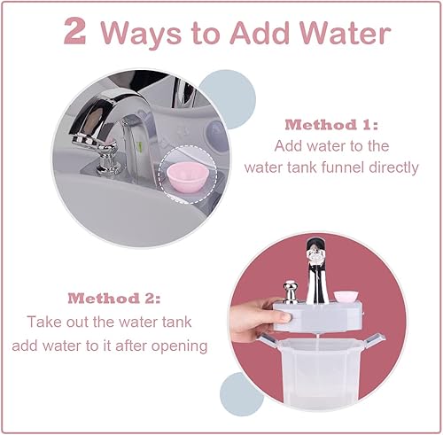 Miniatura 7 de Juego de juguetes 3 en 1 para maquillaje con espejo musical y luz para niños de 3 años