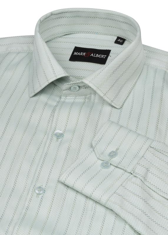 Image of Men's Striped Cotton Formal Shirt