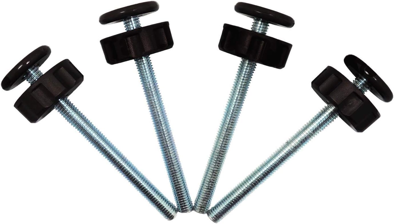 Extra Long M10 (10mm) Spindle Rods for Pressure Mounted Baby and Pet Safety Gates 4 Pack Replacement Set (10mm, Black)
