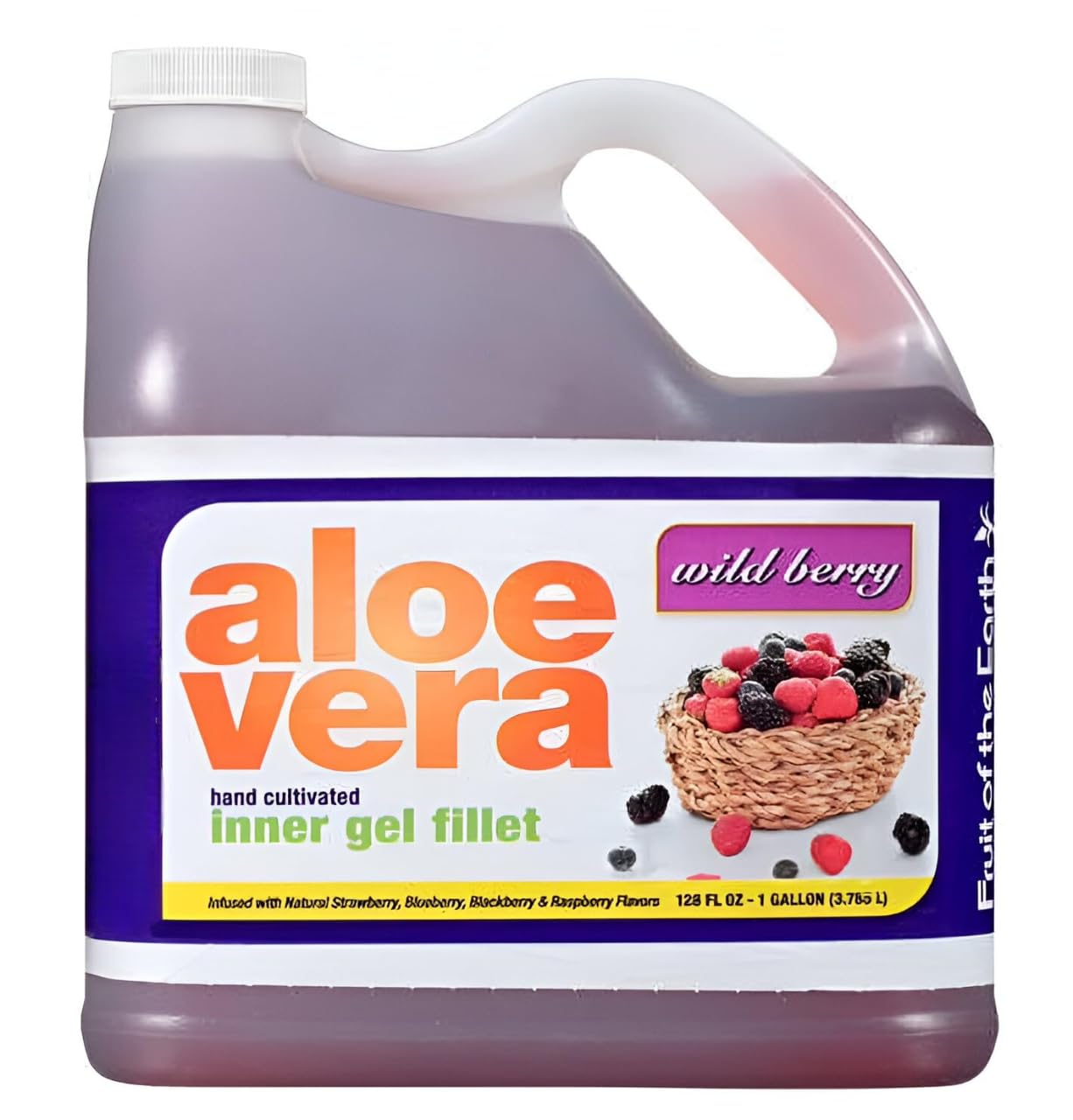 Wild Berry Aloe Vera Juice - Hydrating & Digestive Health Drink, 128 fl oz