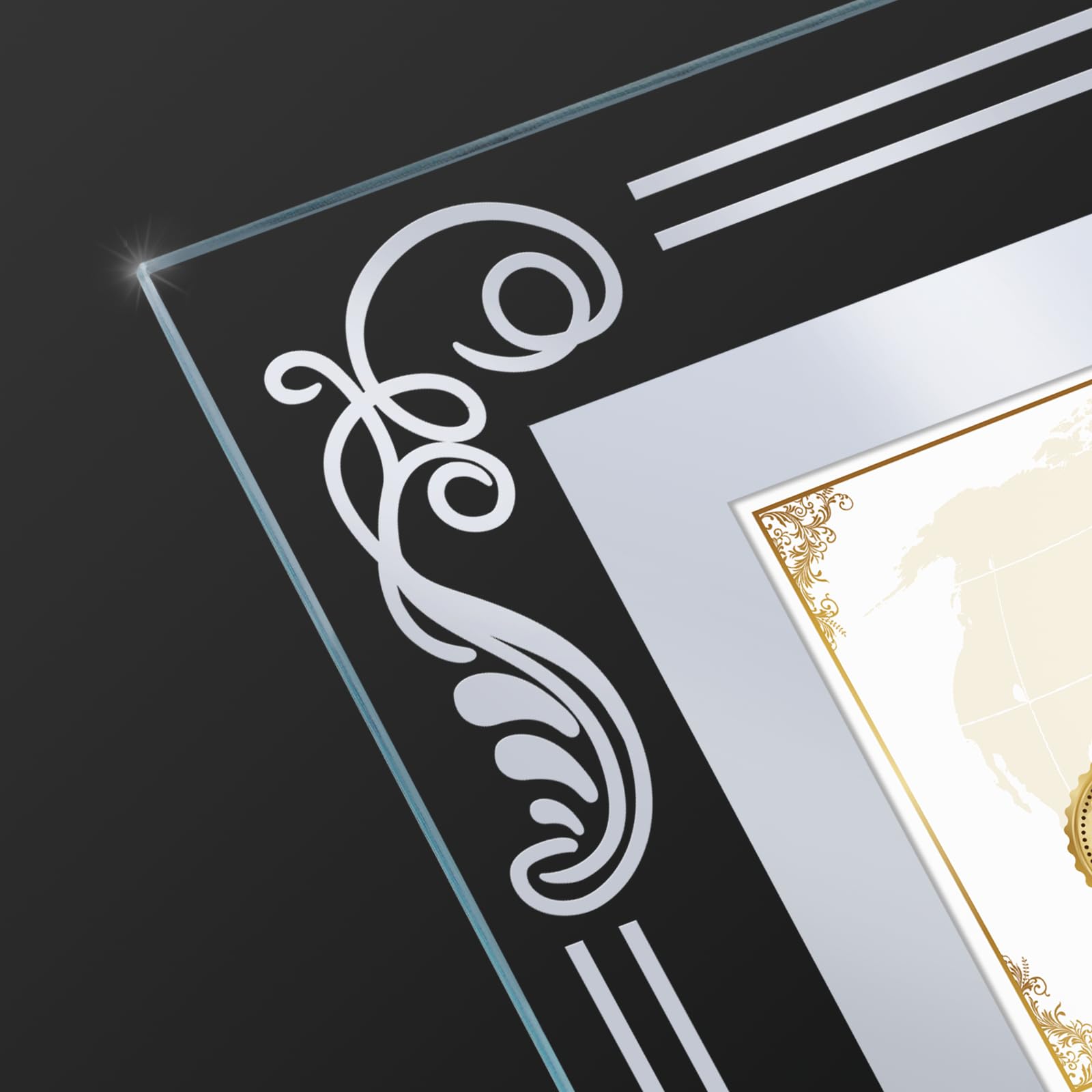 Amazon.co.jp: BValley ガラス製 賞状額縁 フォトフレーム A4判 壁掛け