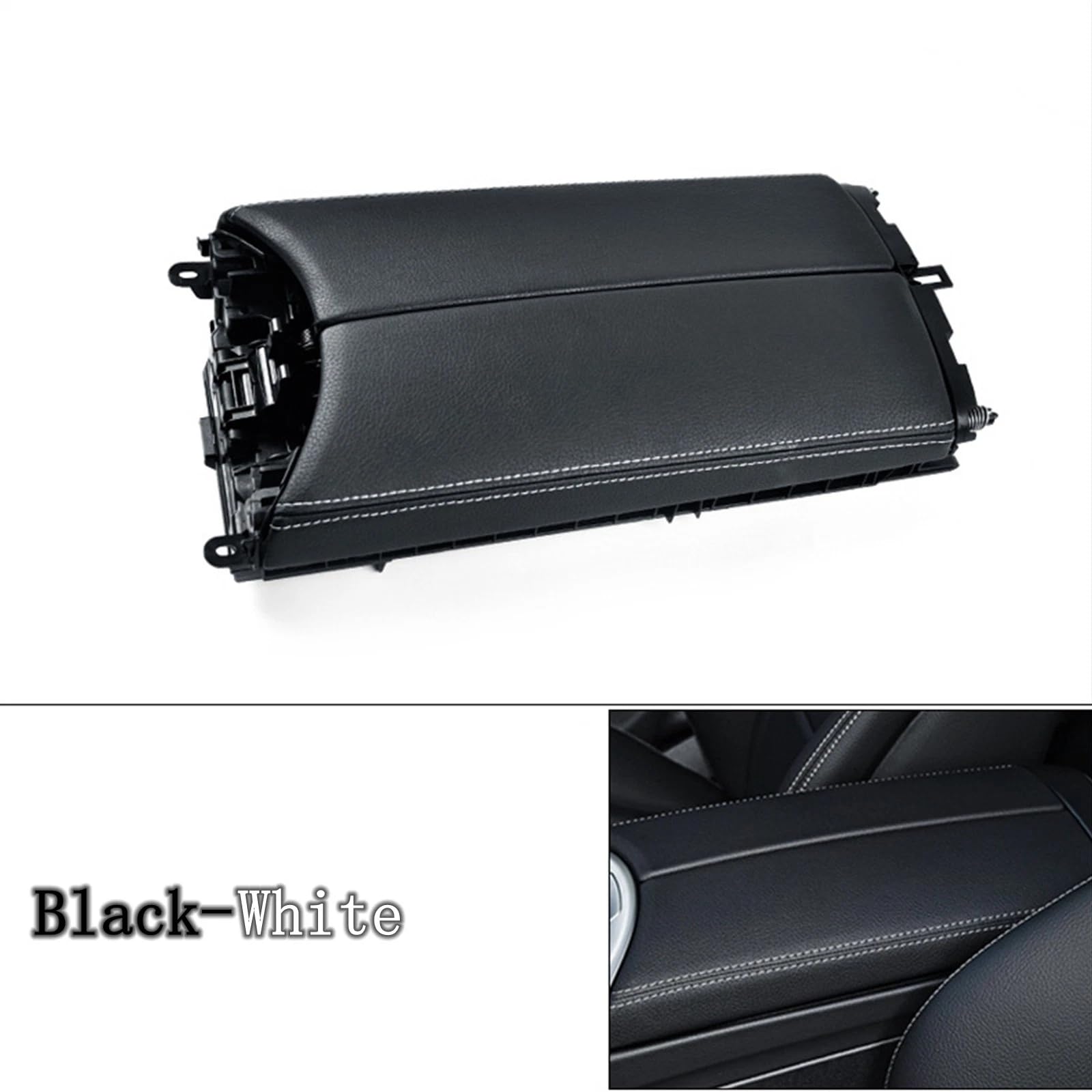Copertura per bracciolo centrale per Mercedes W463 Classe G 2019-2023 (linea nero-bianca)