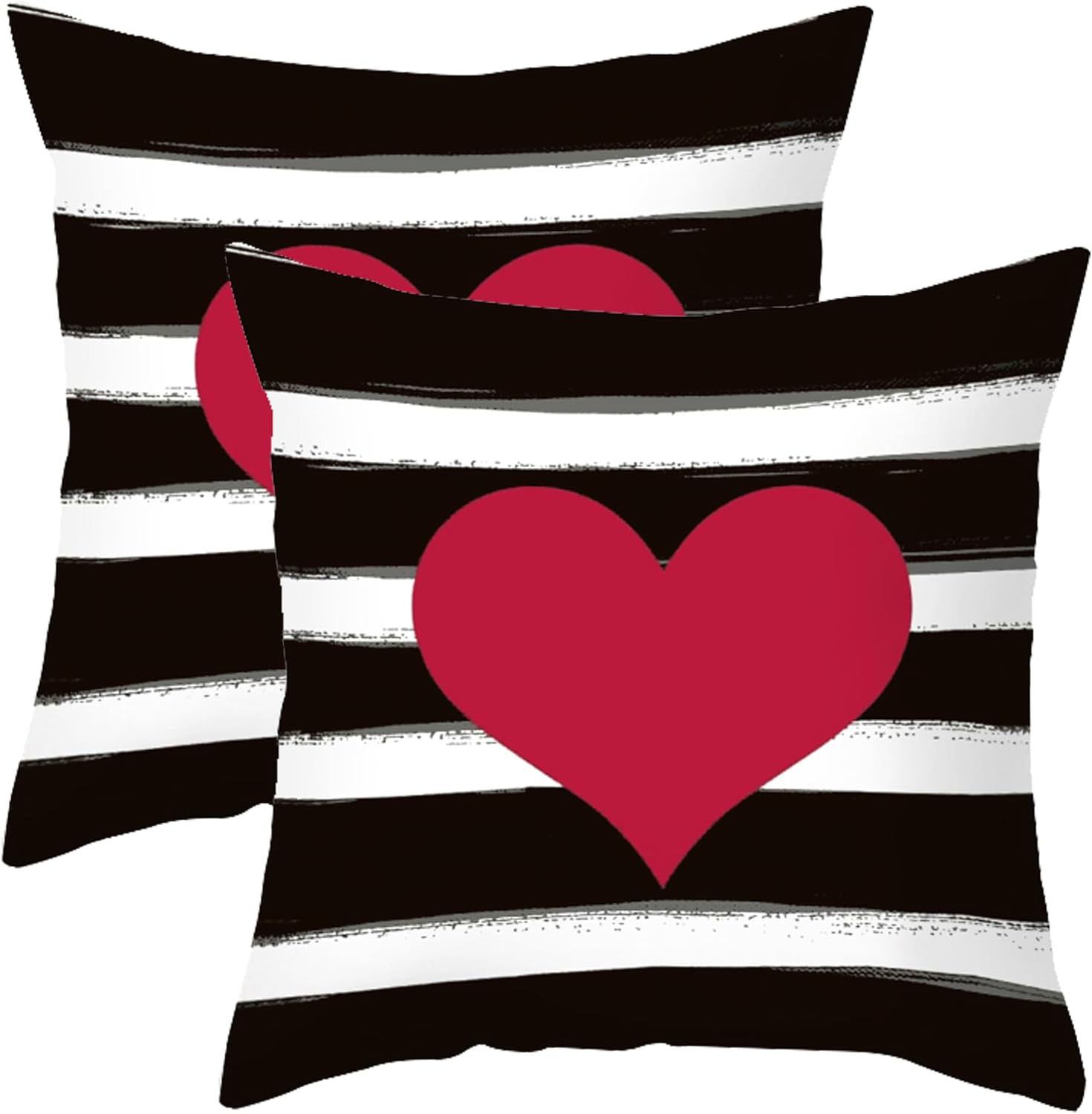 Valentines Pillow Covers 18×18 Set of 2 Valentines Day Throw Pillow Case Heart Cushion Cover for Home Sofa Decor