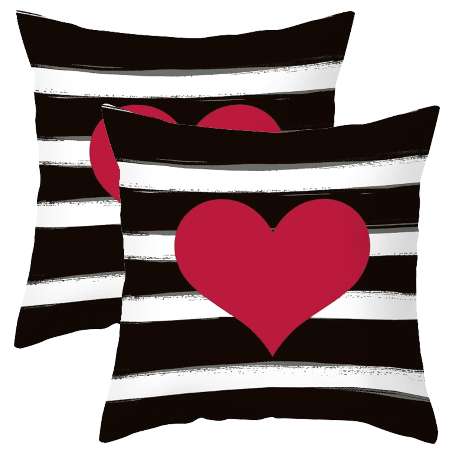 Valentines Pillow Covers 18x18 Set of 2 Valentines Day Throw Pillow Case Heart Cushion Cover for Home Sofa