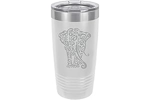 Tribal Elephant White Elephant Thermos