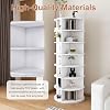 Torre organizadora de zapatos giratoria de 7 niveles, zapatero giratorio 360° con diseño Lazy Susan para 28 pares, almacenamiento vertical rotatorio para clóset, entrada, dormitorio 5