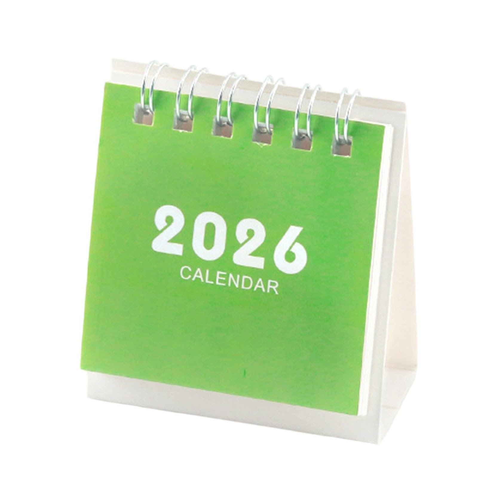 Yanwuwa Green 2026 Desk Calendar 17 Month Referances Runs From Aug 2025 To Dec 2026 Tabletop Monthly Calender For Plans Notes Desk Planner