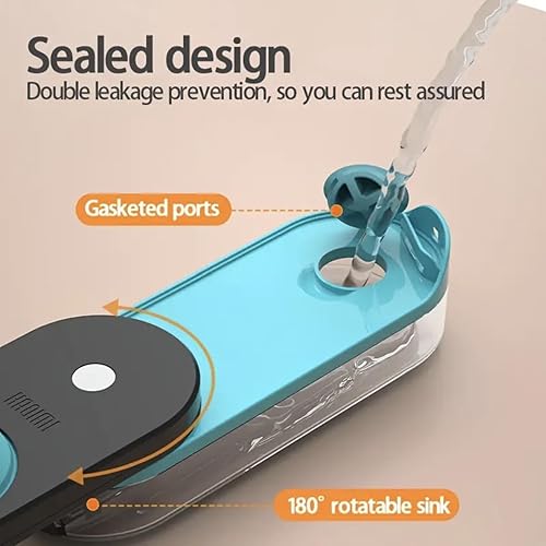 Miniatura 2 de Botella de agua para perros de campamento (10.1 fl oz, 10 onzas) (azul) (pequeña) sin fugas, portátil, 2025, botella de agua para perros, a prueba