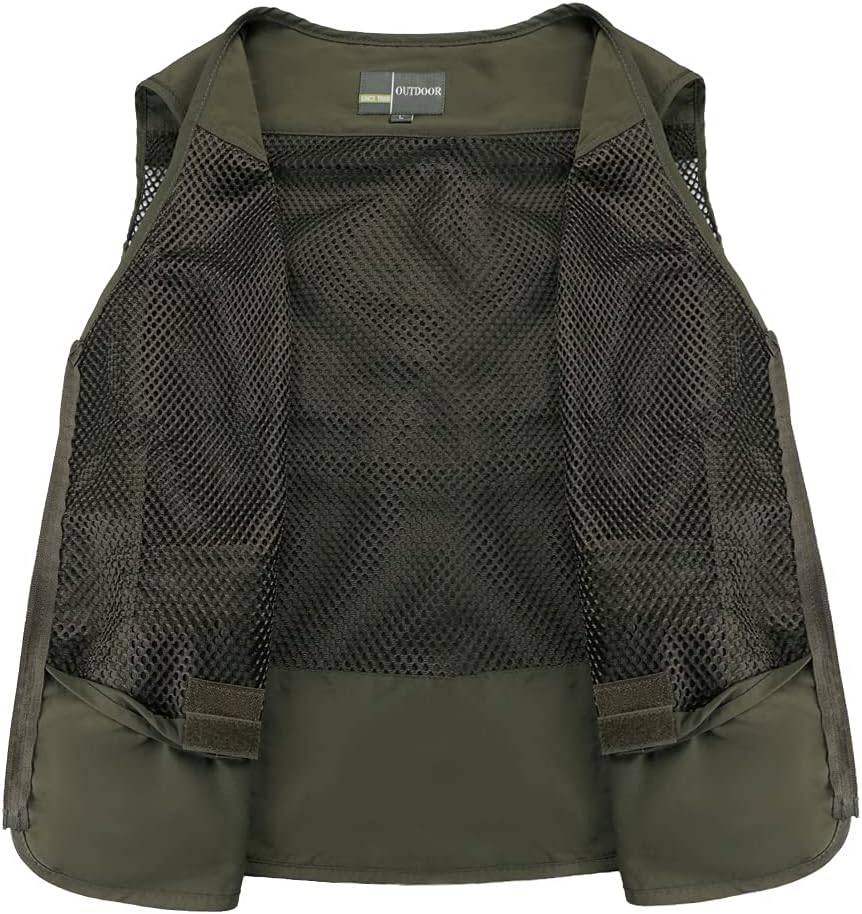 Summer Men's Mesh Fishing Vest Multi-Pockets Gilet Outdoor Detachable Waistcoat Quick-Dry Sleeveless Jackets Vest