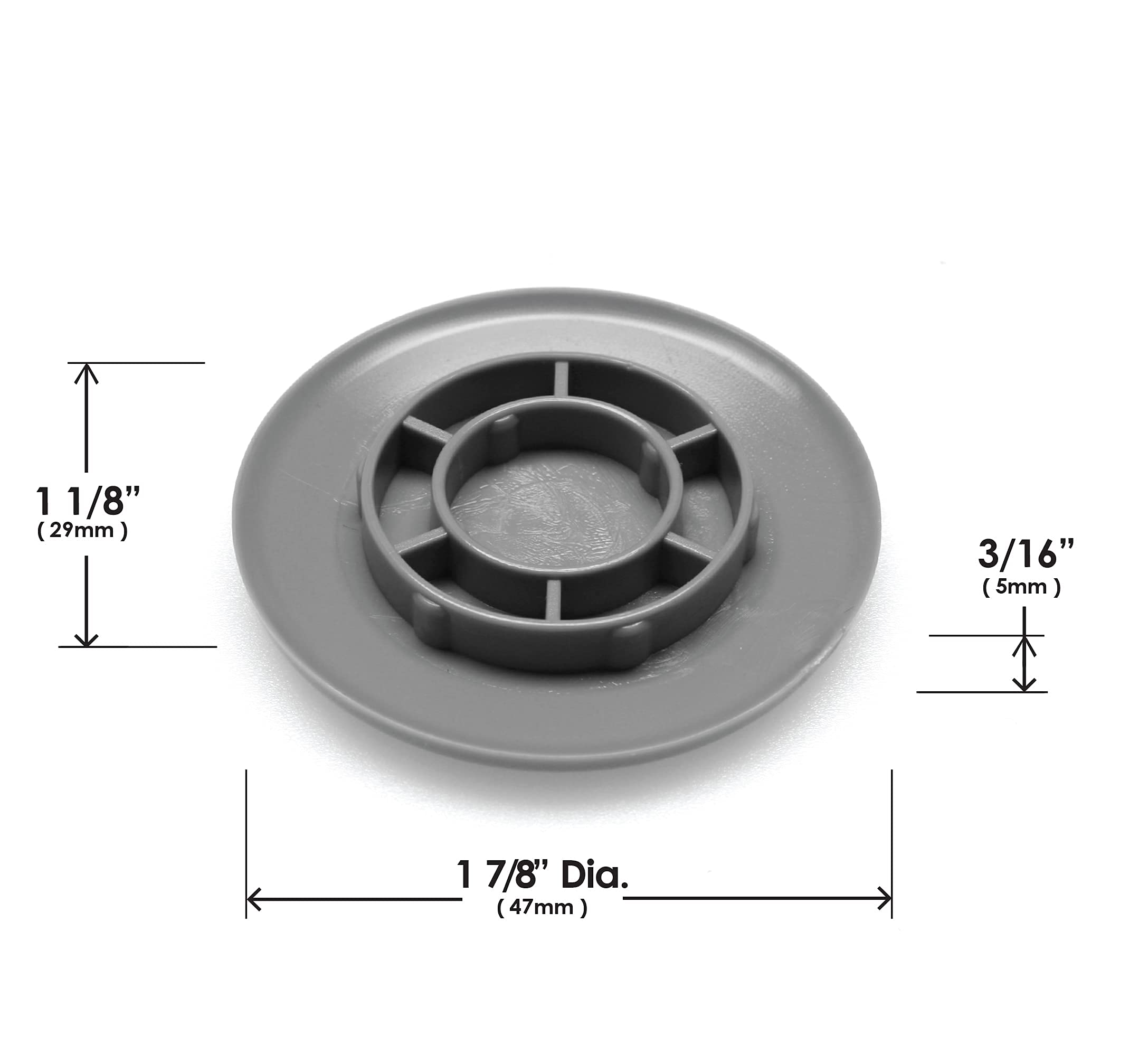 GorillaGlides CB504 Replacement Slider Caps - 8-Pack For CB503 2-Inch Plastic Furniture Glides, Snap-In Easy Install