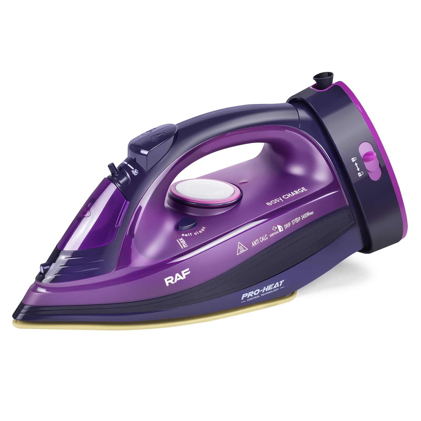 Dampfbügeleisen Kabellos,2400W Kabelloses Dampf Bügeleisen Powersteam Ultra Keramik-Bügelsohle,Antikalk & Tropfstopp, Sprühwasser-Funktion, Vertikaldamp, Selbstreinigend mit 320ml Wassertank