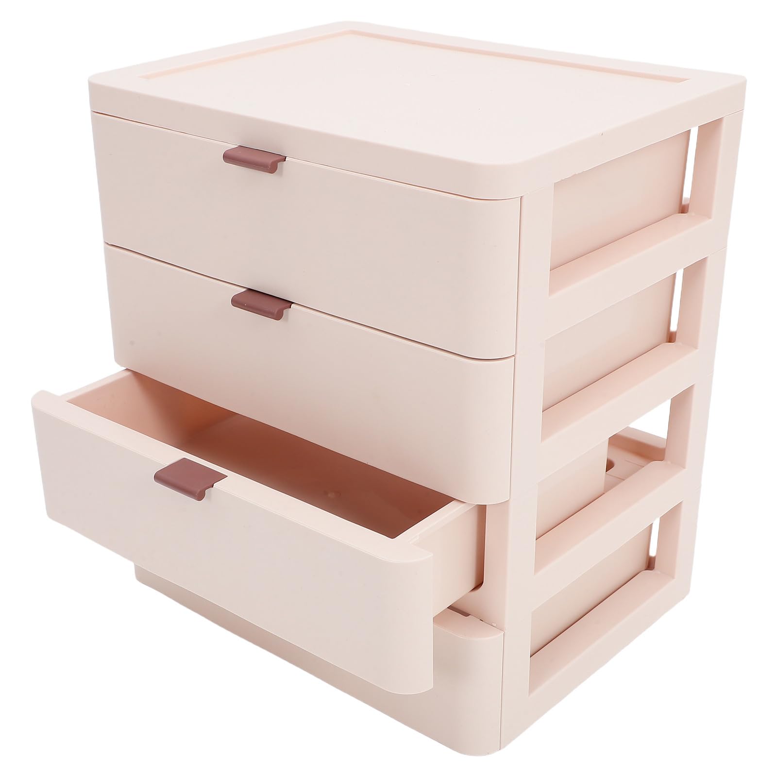 TEHAUX Organizzatore da Scrivania Scatola Porta Trucchi Multilivello Versatile con 4 Cassetti in Plastica Pp per Cosmetici e Piccoli Oggetti, per Dormitori e Hotel