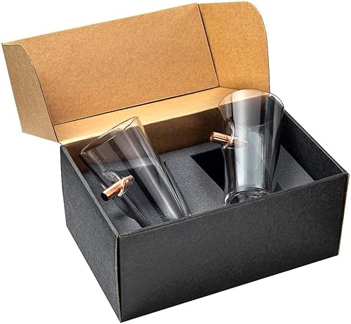 Vista 13 de BenShot Pint Glass with Real 0.50BMG Bullet - 16oz Made in the USA