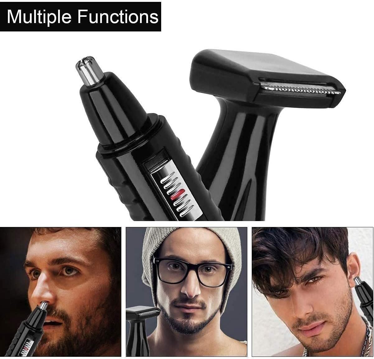 zhanghong Ear and Nose Hair Trimmer for Men and Women Nose Trimmer Painless Eyebrow Facial Ear Hair Trimmer Clipper, Ear and Nose Hair Trimmer，Stainless, Waterproof,