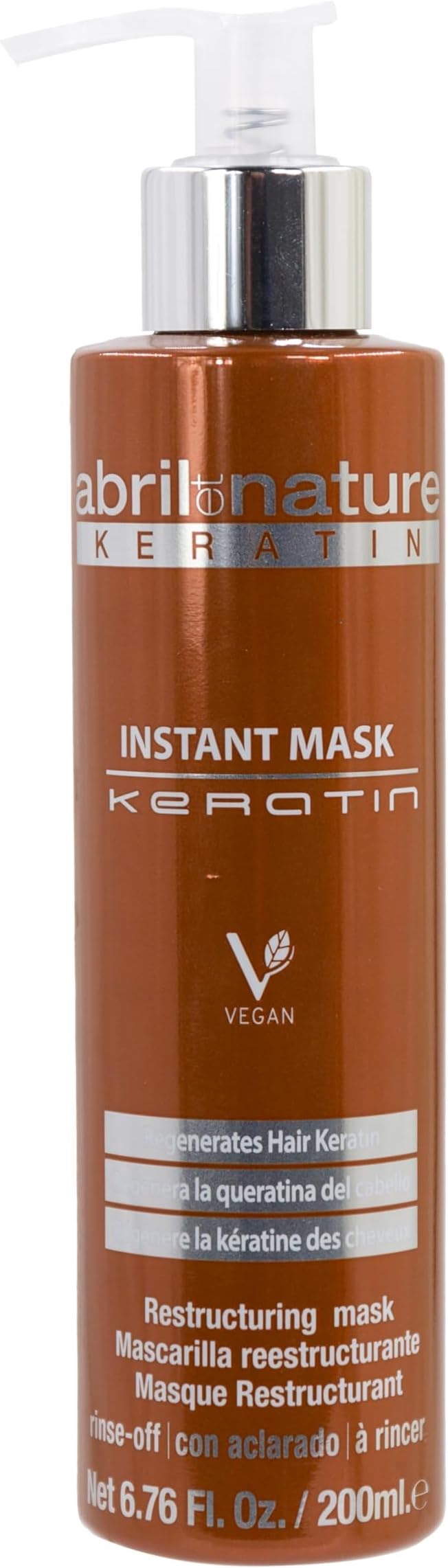 abril et nature - Ultra Fast Keratin Hair Mask - Nourishes, Strengthens, and Regenerates Hair Fiber - Repairs Damaged and Brittle Hair - Smooth and Shiny Appearance - 200 ml