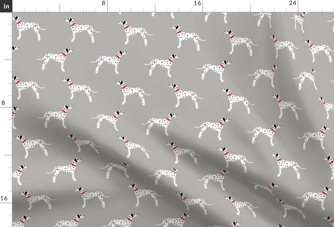 Spoonflower Fabric - Dalmatians Grey Dalmation Dog Dalmatian Doggy Fire Truck Trendy Pet Printed on Organic Cotton Sateen Fabric by The Yard - Sewing Quilting Apparel Home Decor
