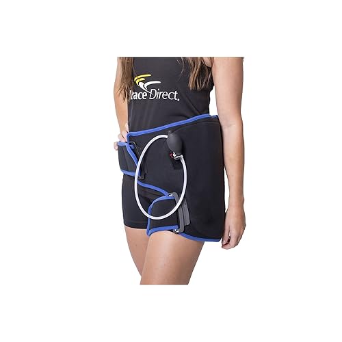 Miniatura 6 de Brace Direct Envoltura de cadera de crioterapia con soporte de compresión ajustable bomba de aire y terapia de frío, alivio del dolor, lesiones,