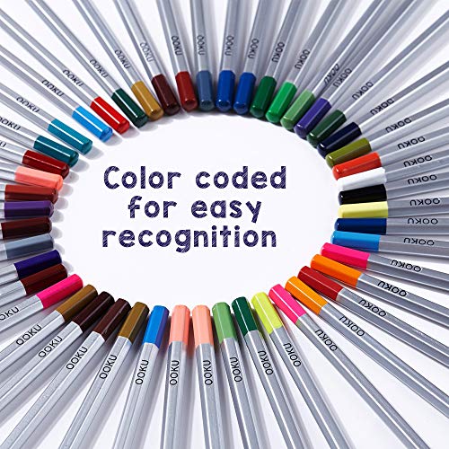 OOKU Artist Pro Watercolor Pencils Set 36 Colors / 39 Pc Full Kit | Wet Water Color Pencils Set/Dry Coloring Pencils Set for Adults, Kids | w/Wool Pencil Wrap, Watercolor Brush, Sharpener