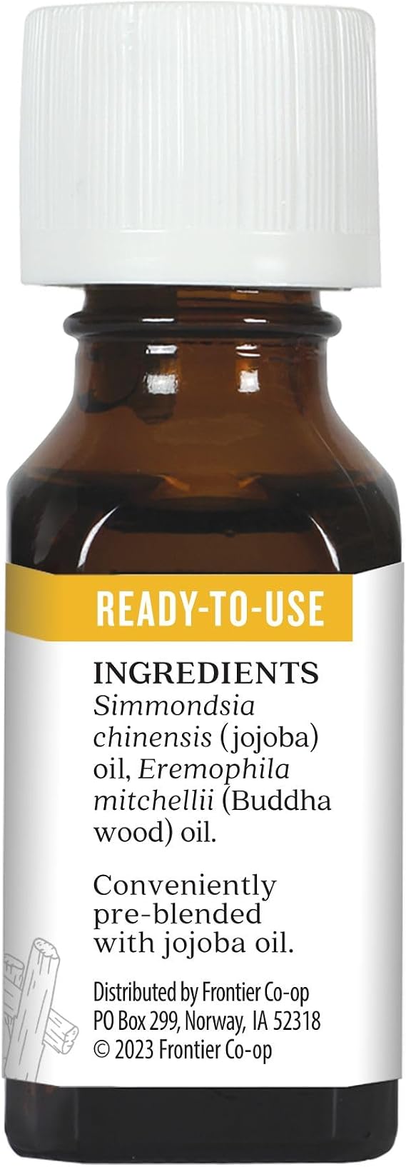 Aura Cacia Buddha Wood Essential Oil in Jojoba Oil | GC/MS Tested for Purity | 0.5 fl. oz.