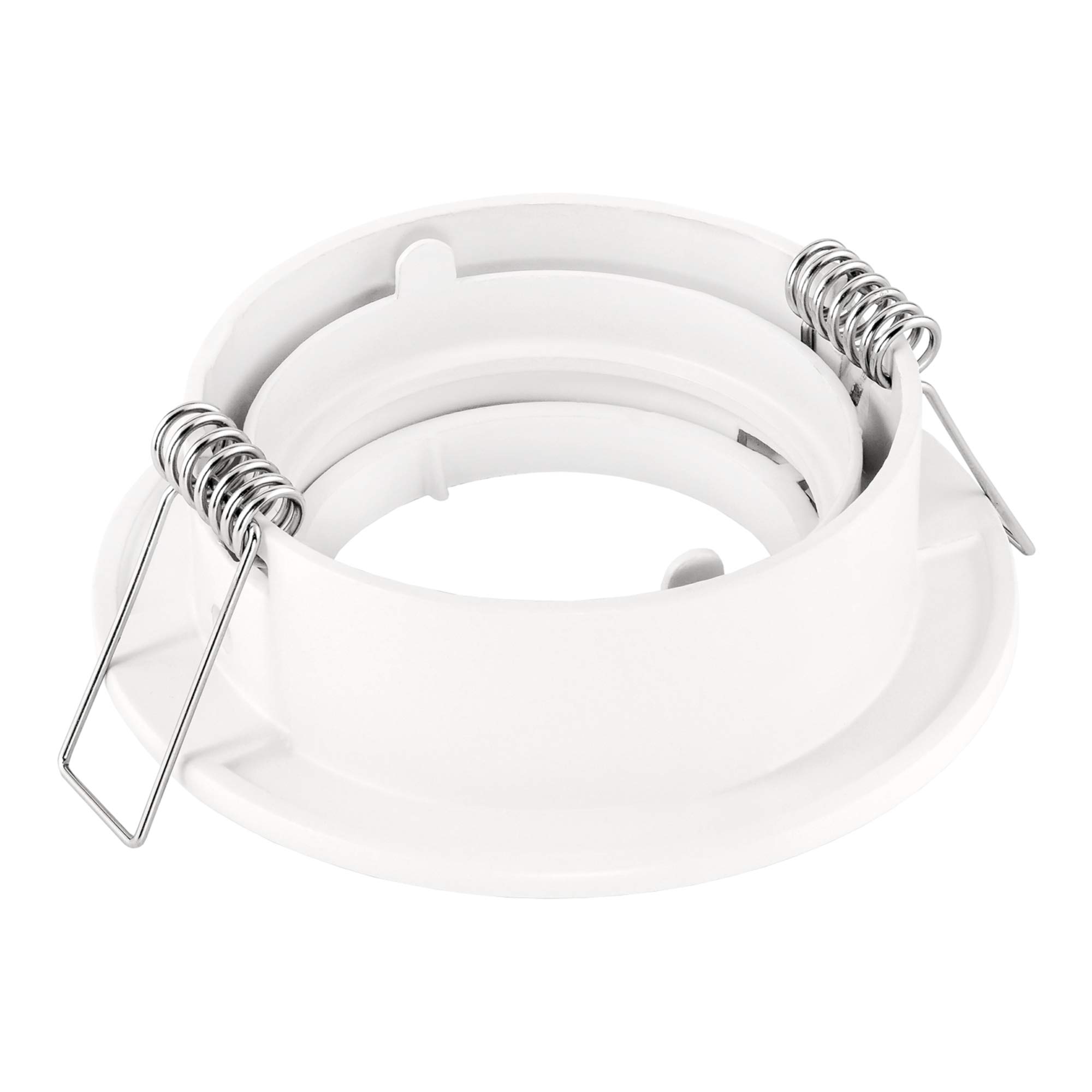 linovum 10 Stück fourSTEP Einbauspots LED schwenkbar dimmbar ohne Dimmer - LED GU10 5W warmweiß - Einbaustrahler weiß rund