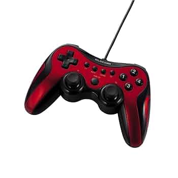 ELECOM ゲームパッド USB接続 アナログスティック搭載 振動/連射 12ボタンレッド JC-U2912FRD 2mvetro 61dSl-5dy6L._UF350,350_QL50_.jpg