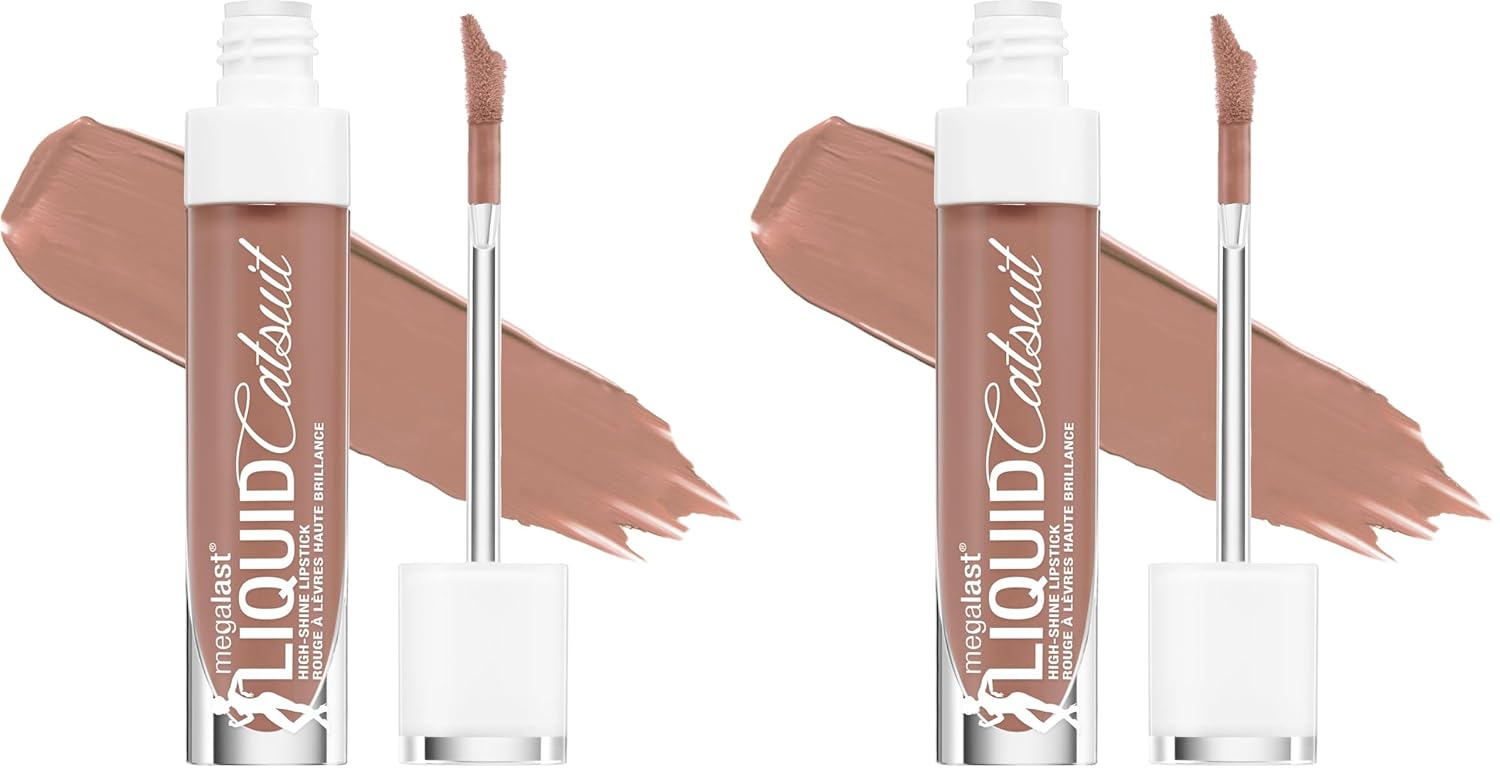 wet n wild Mega Last Catsuit High-Shine Liquid Lipstick Light Pink Chic Got Real (Pack of 2)