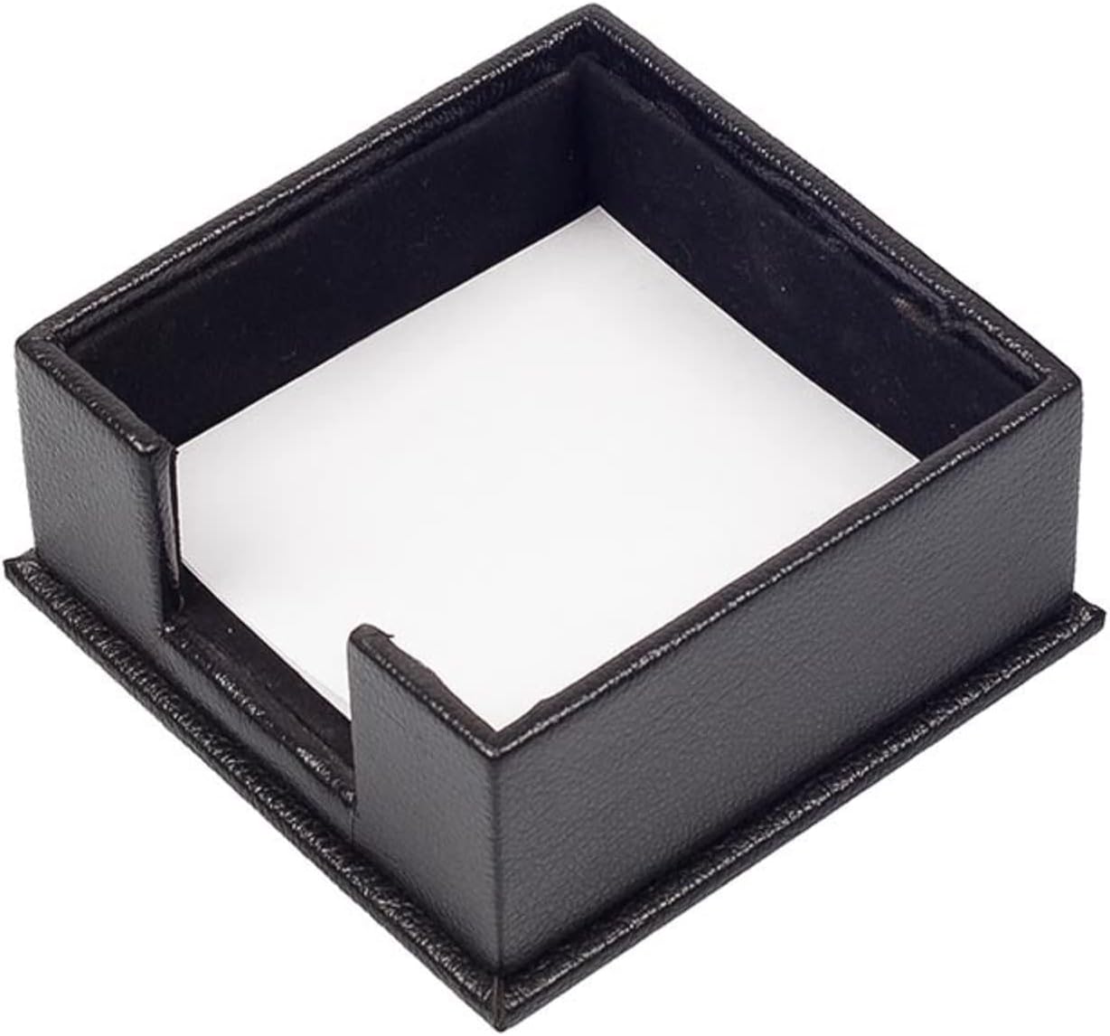 MOOGCO Black Leather Desk Set - Desk Pad - Note Paper Holder -Pen Holder - Leather coaster -Desk Accessories-Desk Organizer - Office Desk Accessories - Desktop Storage,BLACK (3PCS-SINGLETRAY)